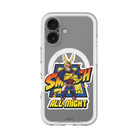 スリムプロテクションプレミアムケース with MagSafe［ 僕のヒーローアカデミア - ミニキャラ - オールマイト ］