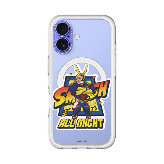 スリムプロテクションプレミアムケース with MagSafe［ 僕のヒーローアカデミア - ミニキャラ - オールマイト ］