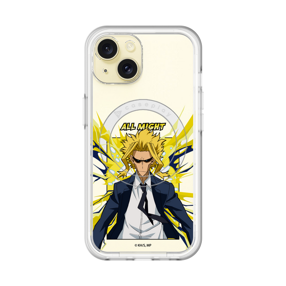 スリムプロテクションプレミアムケース with MagSafe［ 僕のヒーローアカデミア - ポップ -オールマイト ］