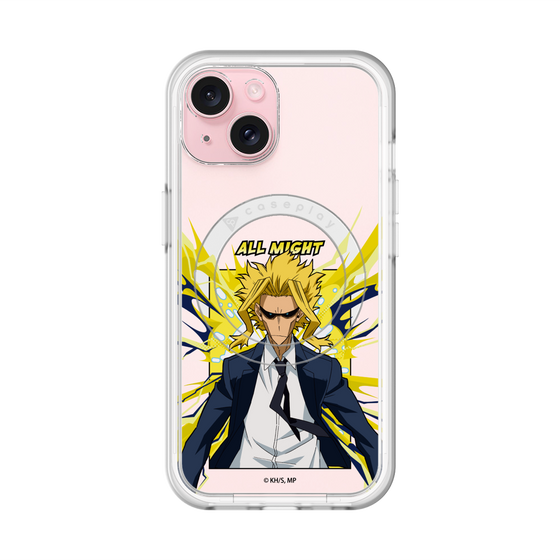 スリムプロテクションプレミアムケース with MagSafe［ 僕のヒーローアカデミア - ポップ -オールマイト ］