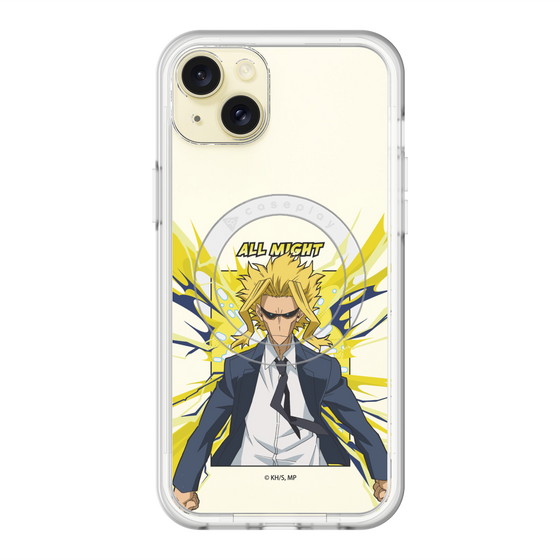 スリムプロテクションプレミアムケース with MagSafe［ 僕のヒーローアカデミア - ポップ -オールマイト ］