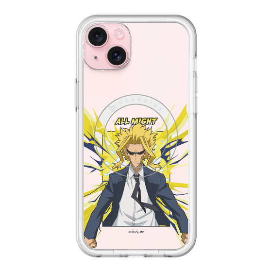 スリムプロテクションプレミアムケース with MagSafe［ 僕のヒーローアカデミア - ポップ -オールマイト ］