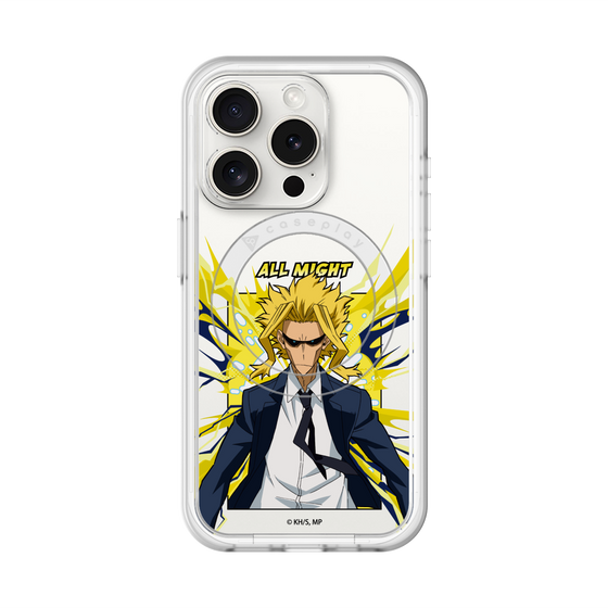 スリムプロテクションプレミアムケース with MagSafe［ 僕のヒーローアカデミア - ポップ -オールマイト ］