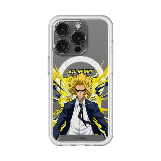 スリムプロテクションプレミアムケース with MagSafe［ 僕のヒーローアカデミア - ポップ -オールマイト ］