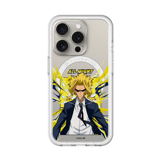 スリムプロテクションプレミアムケース with MagSafe［ 僕のヒーローアカデミア - ポップ -オールマイト ］