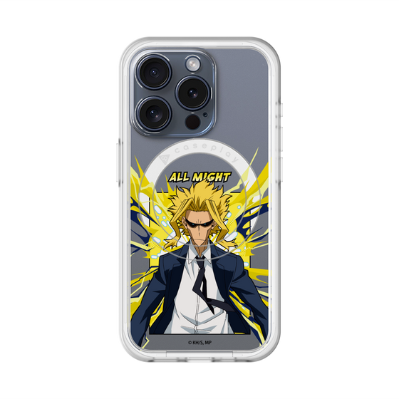 スリムプロテクションプレミアムケース with MagSafe［ 僕のヒーローアカデミア - ポップ -オールマイト ］