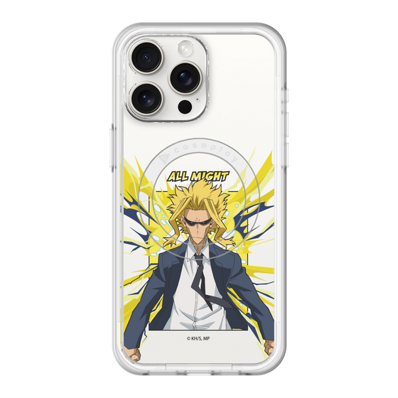 スリムプロテクションプレミアムケース with MagSafe［ 僕のヒーローアカデミア - ポップ -オールマイト ］