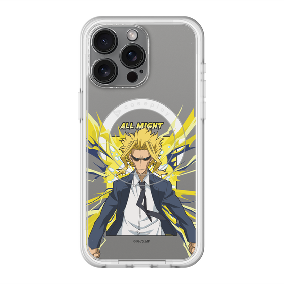 スリムプロテクションプレミアムケース with MagSafe［ 僕のヒーローアカデミア - ポップ -オールマイト ］