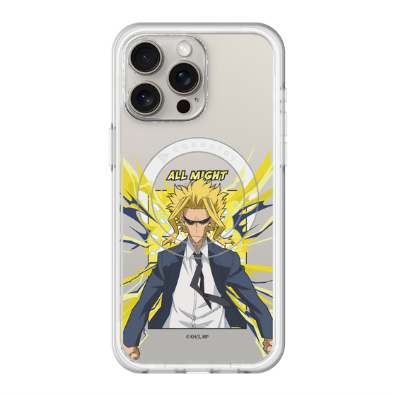 スリムプロテクションプレミアムケース with MagSafe［ 僕のヒーローアカデミア - ポップ -オールマイト ］