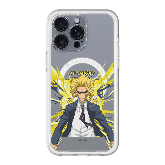 スリムプロテクションプレミアムケース with MagSafe［ 僕のヒーローアカデミア - ポップ -オールマイト ］