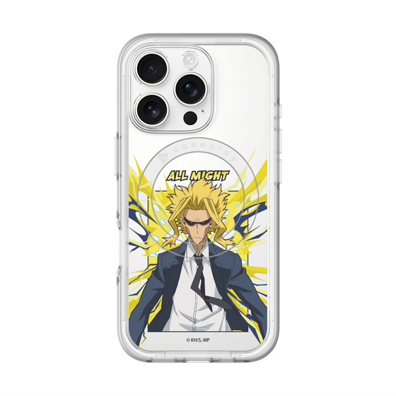 スリムプロテクションプレミアムケース with MagSafe［ 僕のヒーローアカデミア - ポップ -オールマイト ］