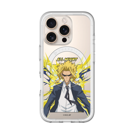 スリムプロテクションプレミアムケース with MagSafe［ 僕のヒーローアカデミア - ポップ -オールマイト ］