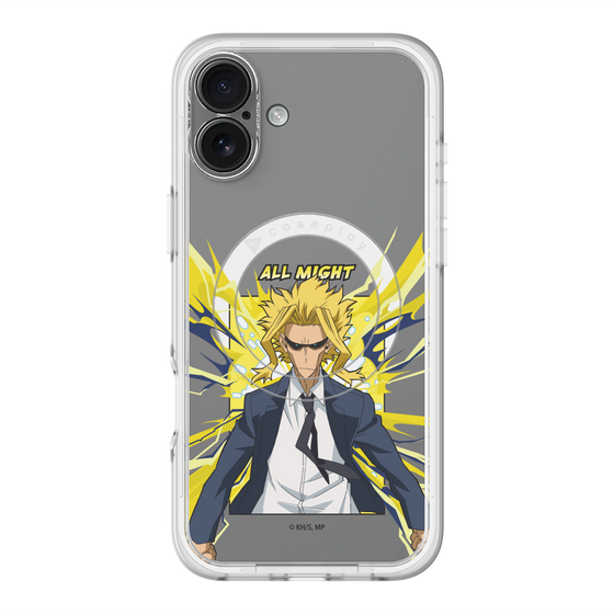 スリムプロテクションプレミアムケース with MagSafe［ 僕のヒーローアカデミア - ポップ -オールマイト ］