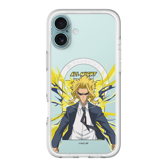 スリムプロテクションプレミアムケース with MagSafe［ 僕のヒーローアカデミア - ポップ -オールマイト ］