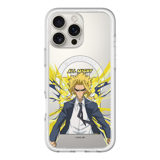 スリムプロテクションプレミアムケース with MagSafe［ 僕のヒーローアカデミア - ポップ -オールマイト ］