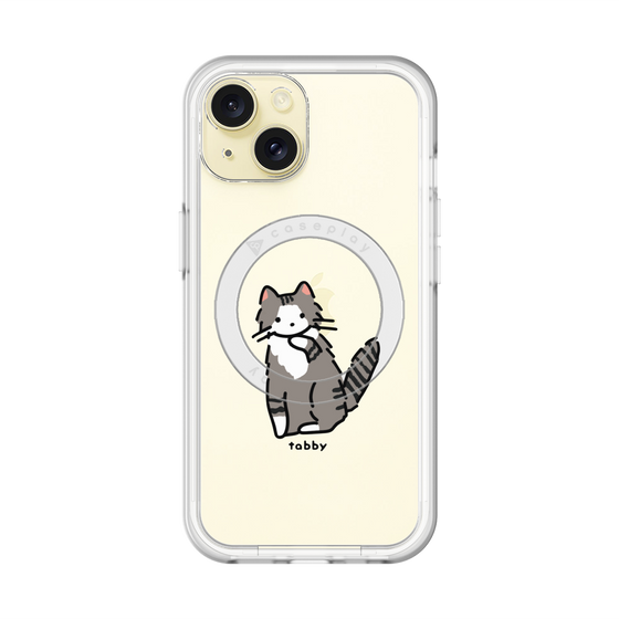 スリムプロテクションプレミアムケース with MagSafe［ オリジナル - CASEPLAYネコ - tabby ］