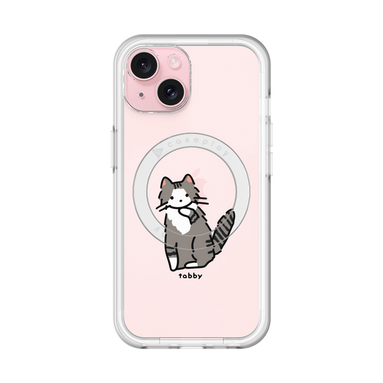 スリムプロテクションプレミアムケース with MagSafe［ オリジナル - CASEPLAYネコ - tabby ］