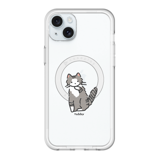 スリムプロテクションプレミアムケース with MagSafe［ オリジナル - CASEPLAYネコ - tabby ］