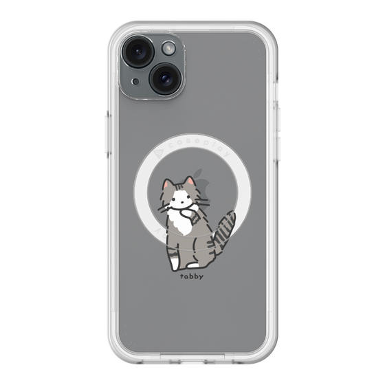 スリムプロテクションプレミアムケース with MagSafe［ オリジナル - CASEPLAYネコ - tabby ］