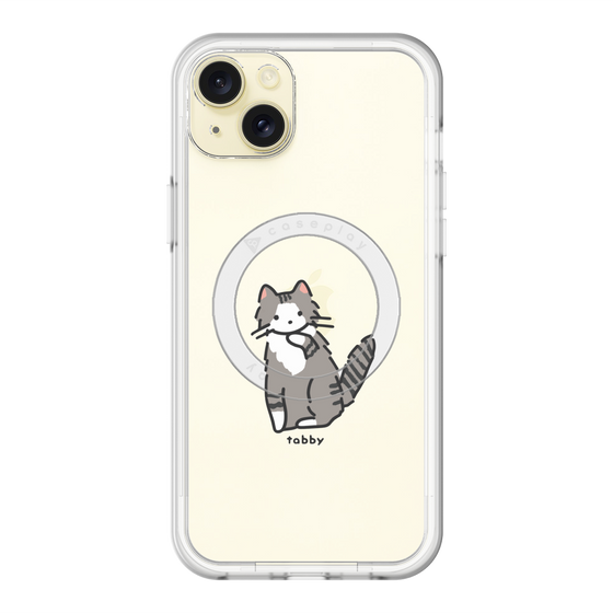 スリムプロテクションプレミアムケース with MagSafe［ オリジナル - CASEPLAYネコ - tabby ］