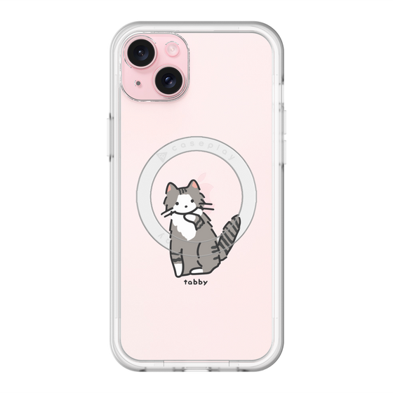 スリムプロテクションプレミアムケース with MagSafe［ オリジナル - CASEPLAYネコ - tabby ］