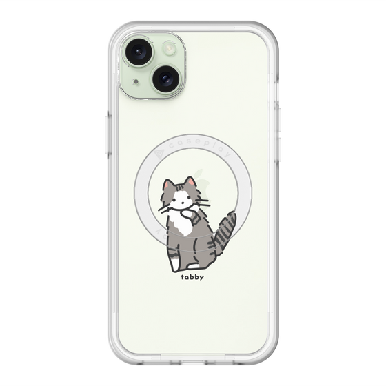 スリムプロテクションプレミアムケース with MagSafe［ オリジナル - CASEPLAYネコ - tabby ］