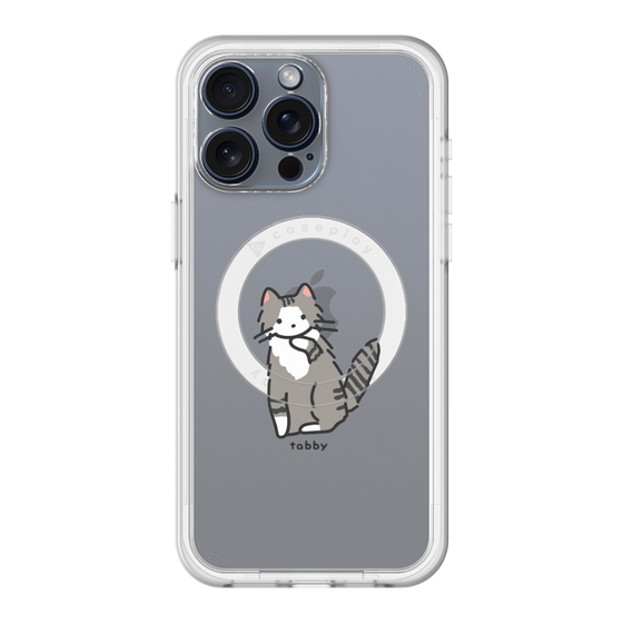 スリムプロテクションプレミアムケース with MagSafe［ オリジナル - CASEPLAYネコ - tabby ］