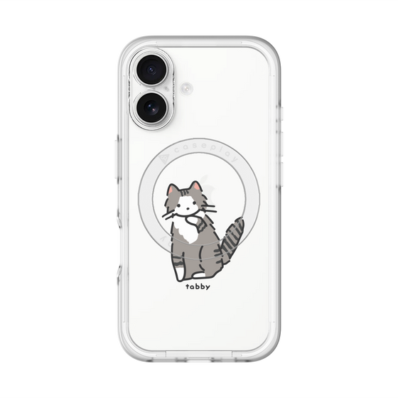 スリムプロテクションプレミアムケース with MagSafe［ オリジナル - CASEPLAYネコ - tabby ］