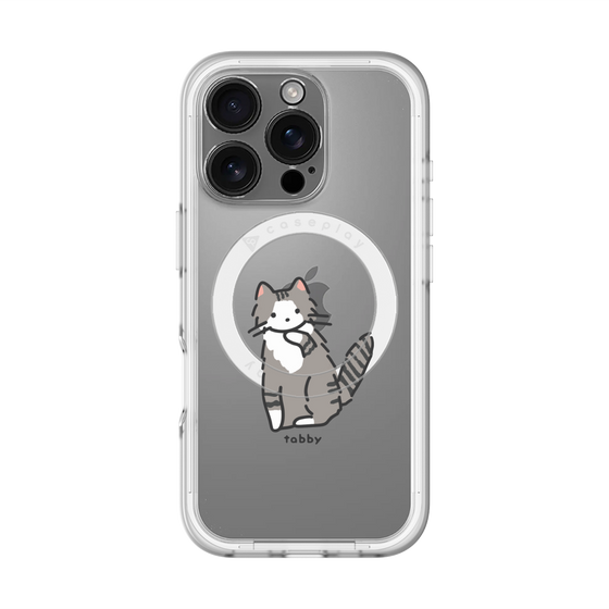 スリムプロテクションプレミアムケース with MagSafe［ オリジナル - CASEPLAYネコ - tabby ］