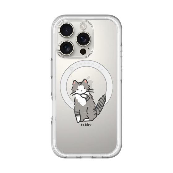 スリムプロテクションプレミアムケース with MagSafe［ オリジナル - CASEPLAYネコ - tabby ］