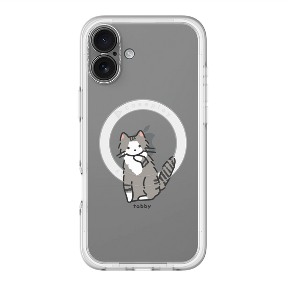 スリムプロテクションプレミアムケース with MagSafe［ オリジナル - CASEPLAYネコ - tabby ］