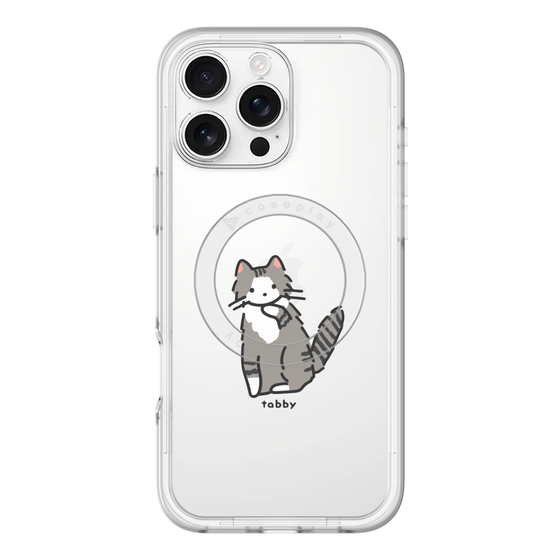 スリムプロテクションプレミアムケース with MagSafe［ オリジナル - CASEPLAYネコ - tabby ］
