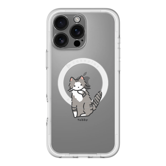 スリムプロテクションプレミアムケース with MagSafe［ オリジナル - CASEPLAYネコ - tabby ］
