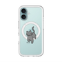 スリムプロテクションプレミアムケース with MagSafe［ オリジナル - CASEPLAYネコ - black ］