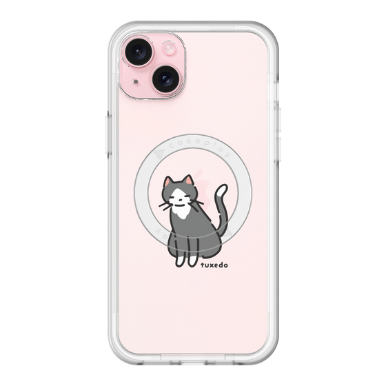 スリムプロテクションプレミアムケース with MagSafe［ オリジナル - CASEPLAYネコ - tuxedo ］