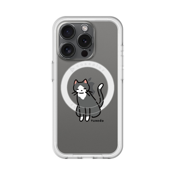 スリムプロテクションプレミアムケース with MagSafe［ オリジナル - CASEPLAYネコ - tuxedo ］