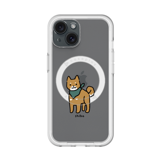 スリムプロテクションプレミアムケース with MagSafe［ オリジナル - CASEPLAYイヌ - shiba ］