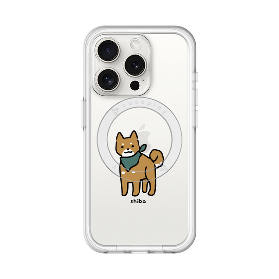 スリムプロテクションプレミアムケース with MagSafe［ オリジナル - CASEPLAYイヌ - shiba ］