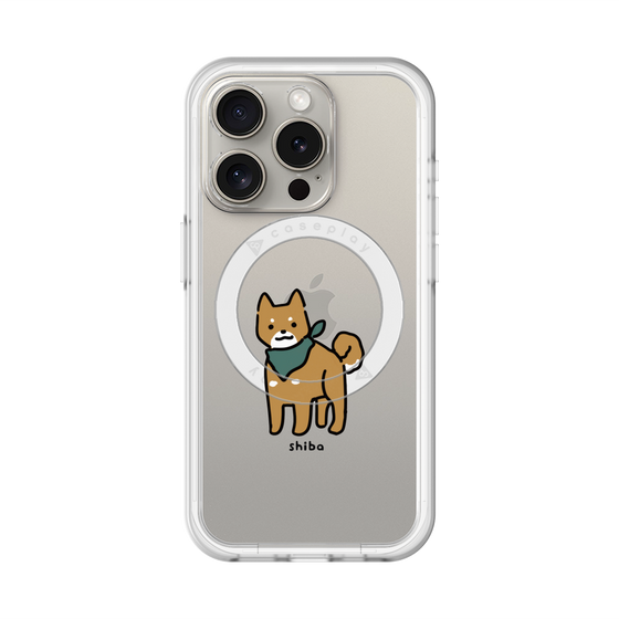 スリムプロテクションプレミアムケース with MagSafe［ オリジナル - CASEPLAYイヌ - shiba ］