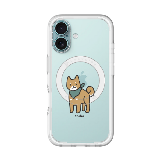 スリムプロテクションプレミアムケース with MagSafe［ オリジナル - CASEPLAYイヌ - shiba ］