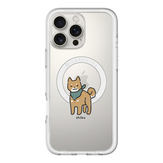 スリムプロテクションプレミアムケース with MagSafe［ オリジナル - CASEPLAYイヌ - shiba ］
