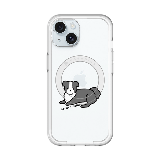 スリムプロテクションプレミアムケース with MagSafe［ オリジナル - CASEPLAYイヌ - border collie ］