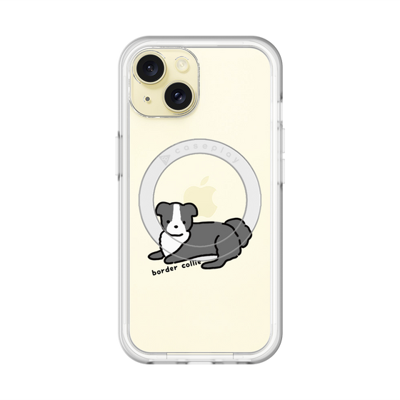 スリムプロテクションプレミアムケース with MagSafe［ オリジナル - CASEPLAYイヌ - border collie ］