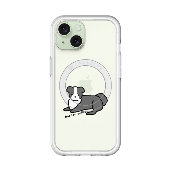 スリムプロテクションプレミアムケース with MagSafe［ オリジナル - CASEPLAYイヌ - border collie ］
