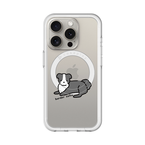 スリムプロテクションプレミアムケース with MagSafe［ オリジナル - CASEPLAYイヌ - border collie ］
