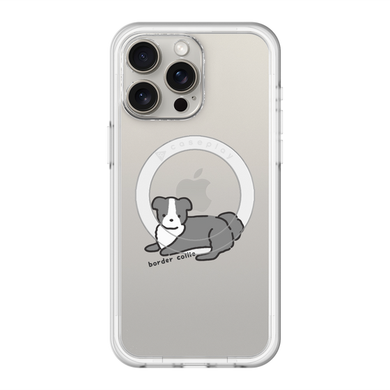 スリムプロテクションプレミアムケース with MagSafe［ オリジナル - CASEPLAYイヌ - border collie ］