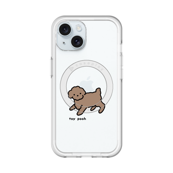 スリムプロテクションプレミアムケース with MagSafe［ オリジナル - CASEPLAYイヌ - toy pooh ］