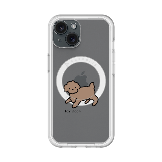 スリムプロテクションプレミアムケース with MagSafe［ オリジナル - CASEPLAYイヌ - toy pooh ］