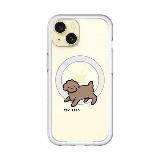 スリムプロテクションプレミアムケース with MagSafe［ オリジナル - CASEPLAYイヌ - toy pooh ］