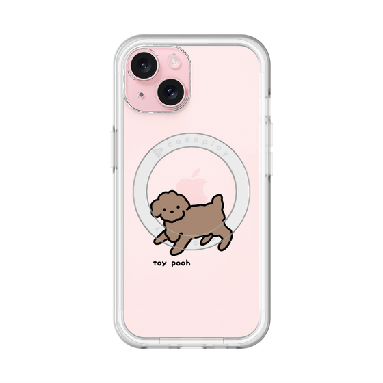 スリムプロテクションプレミアムケース with MagSafe［ オリジナル - CASEPLAYイヌ - toy pooh ］